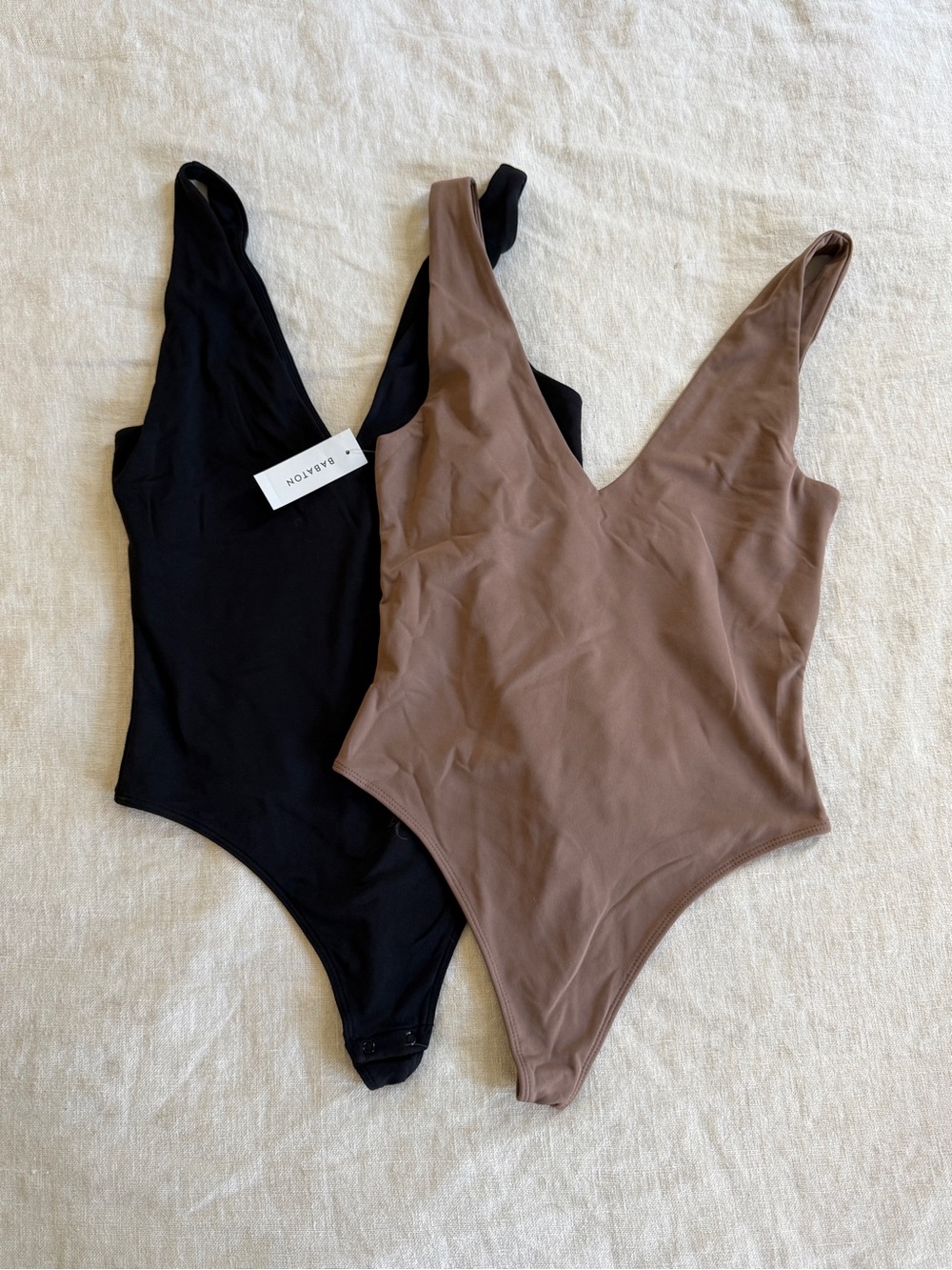 Aritzia Women's Bodysuit Set in Black and Brown